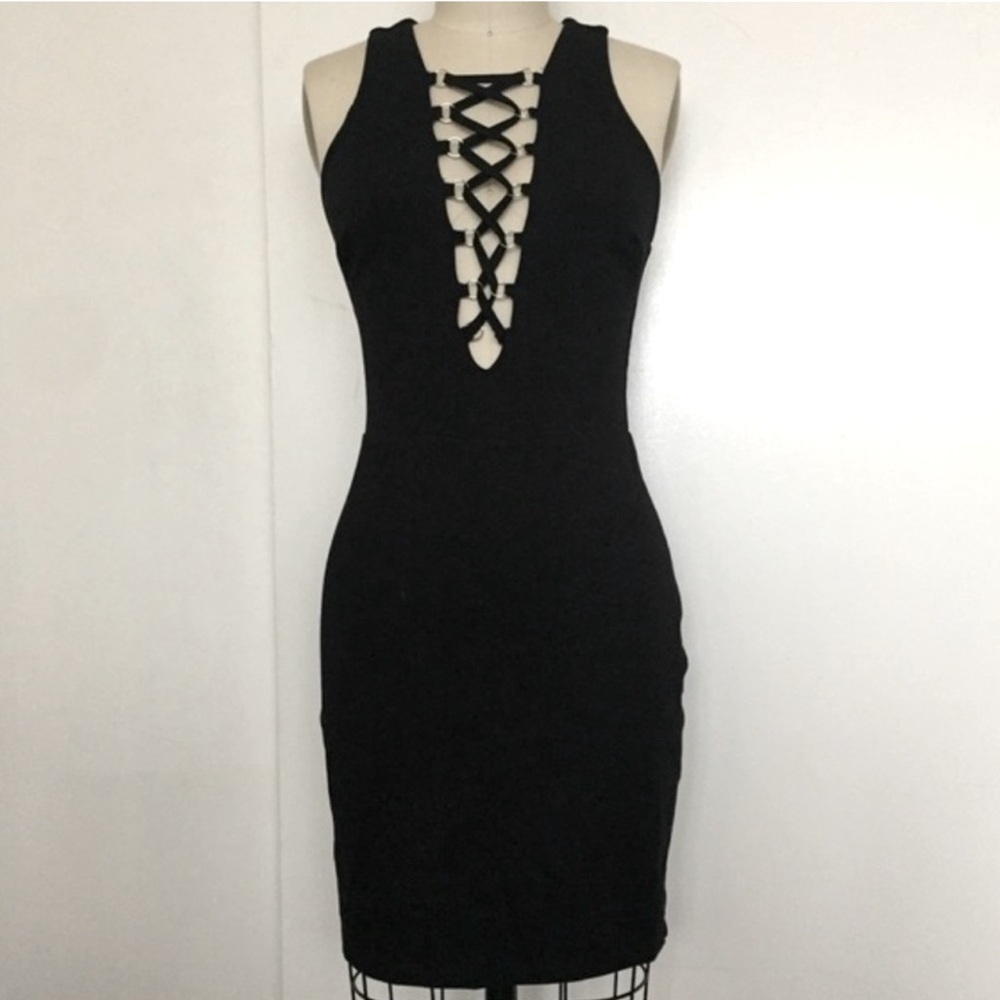 Marciano Double Lined Laced Up Dress